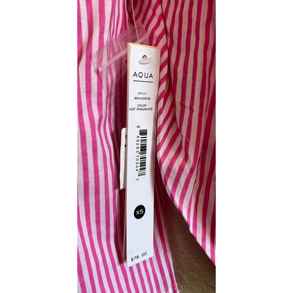 Aqua Pink/White Stripe Button Down - Size XS - NWT - Picture 5 of 6